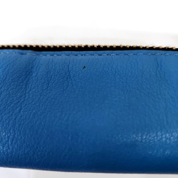 Coach X Peanuts Snoopy Leather Pencil Case 64417 Blue Black Silver Cosmetic Case - Picture 10 of 14